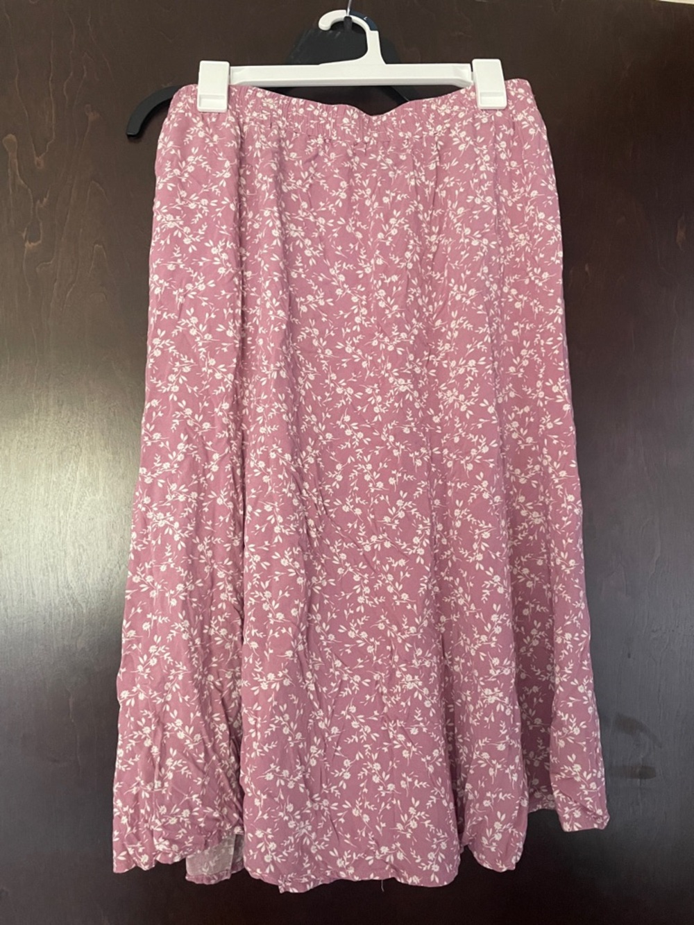 Apt. 9 Dusty Rose Floral A-Line Midi Skirt